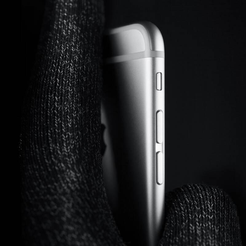 Rukavice MUJJO Dvouvrstvé dotykové pro SmartPhone - velikost S černé
