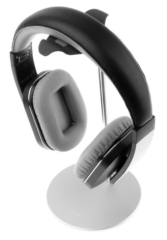 Stojánek FIXED Frame Headphones na stůl pro náhlavní sluchátka stříbrný