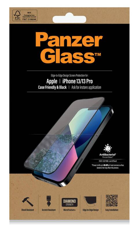 Tvrzené sklo PanzerGlass Edge-to-Edge na Apple iPhone 13 13 Pro průhledné