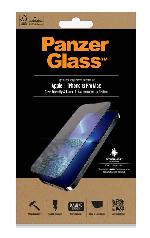 Tvrzené sklo PanzerGlass Edge-to-Edge na Apple iPhone 13 Pro Max průhledné