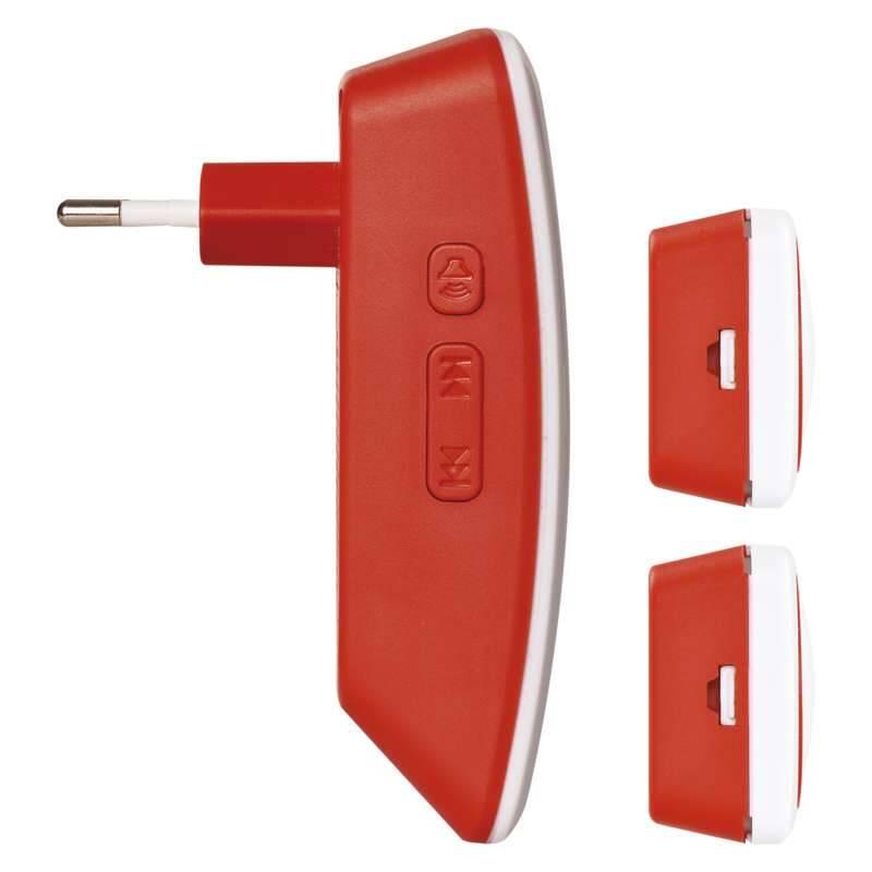 Zvonek bezdrátový EMOS P5750.2T bezbateriový, 2 tlačítka bílý červený