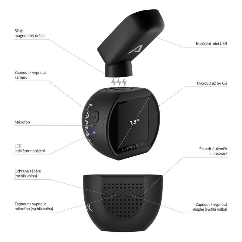 Autokamera LAMAX T4 černá