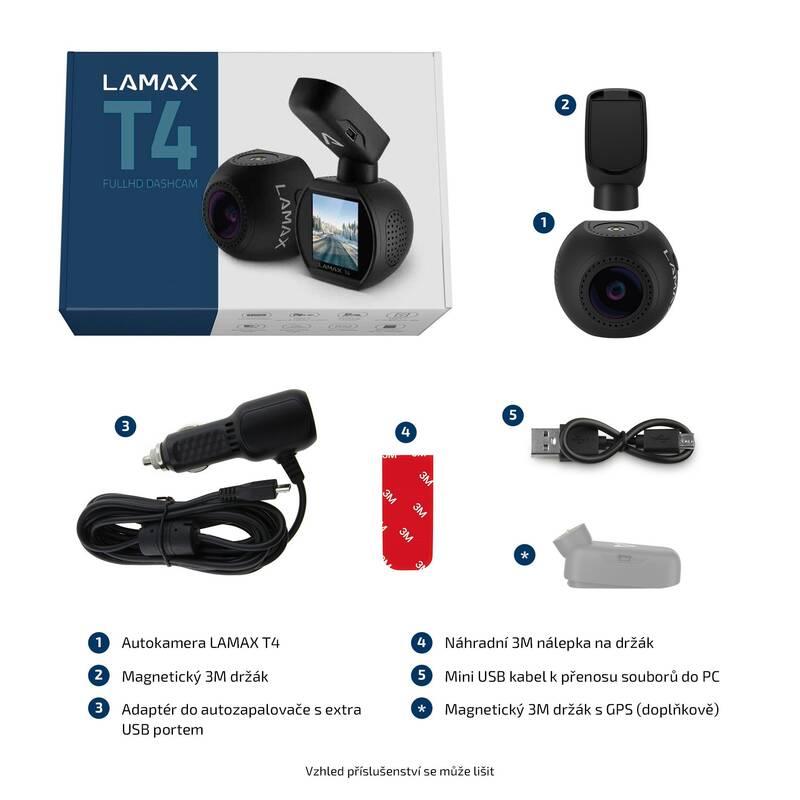 Autokamera LAMAX T4 černá, Autokamera, LAMAX, T4, černá