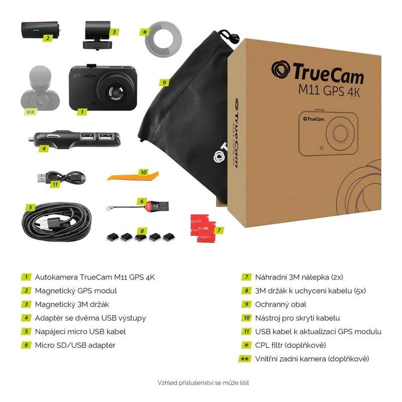 Autokamera TrueCam M11 GPS 4K černá