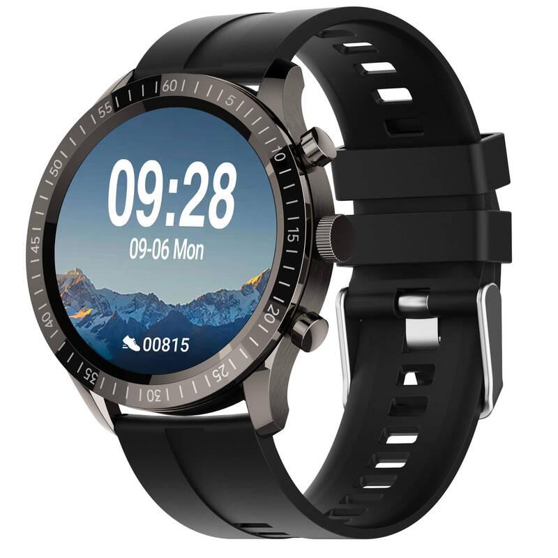 Chytré hodinky ARMODD Silentwatch 4 Lite - černá silikonový řemínek