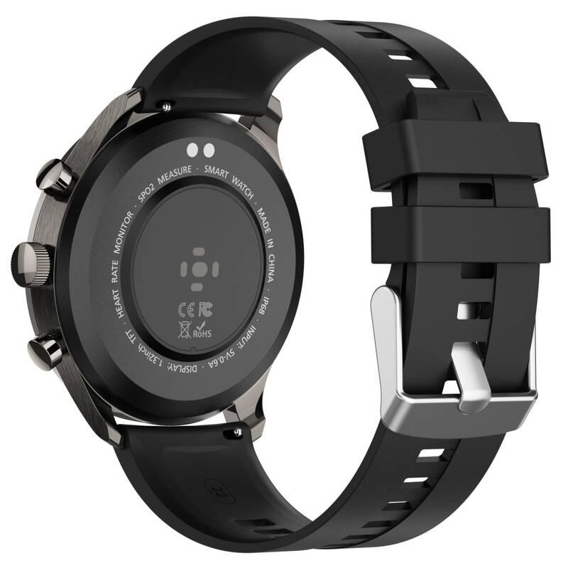 Chytré hodinky ARMODD Silentwatch 4 Lite - černá silikonový řemínek