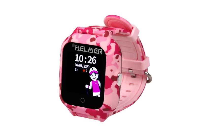 Chytré hodinky Helmer LK 710 dětské s GPS lokátorem červené