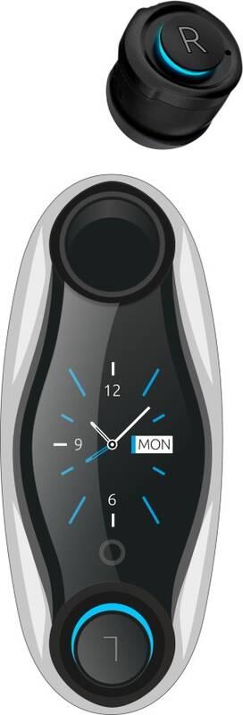 Chytré hodinky Helmer TWS 900 se sluchátky stříbrné, Chytré, hodinky, Helmer, TWS, 900, se, sluchátky, stříbrné