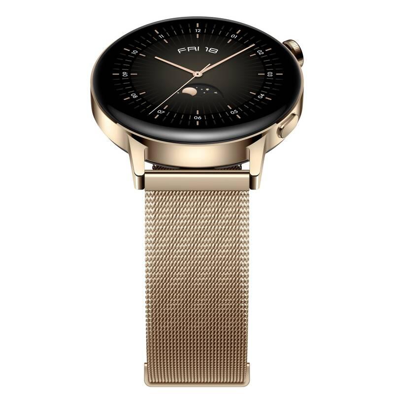 Chytré hodinky Huawei Watch GT 3 42mm - Light Gold Light GoldMilanese Strap