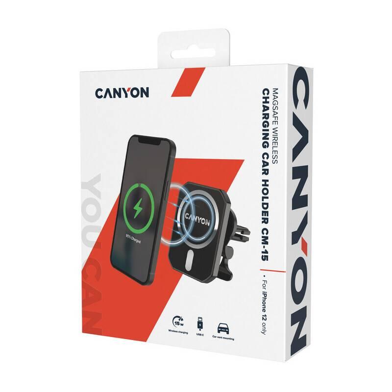 Držák na mobil Canyon MagSafe CM-15 pro iPhone12 13 černý