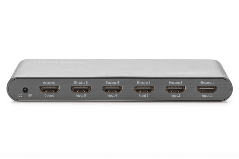HDMI rozbočovač Digitus 4K HDMI Switch, 5x1