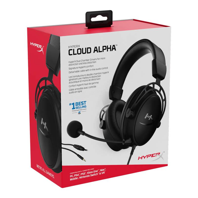 Headset HyperX Cloud Alpha Blackout černý