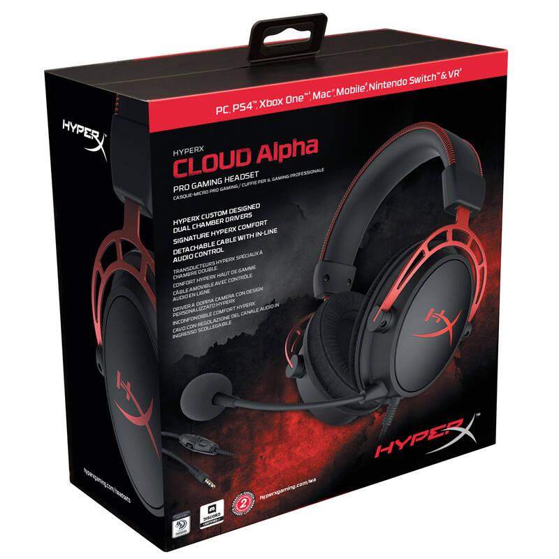 Headset HyperX Cloud Alpha černý červený