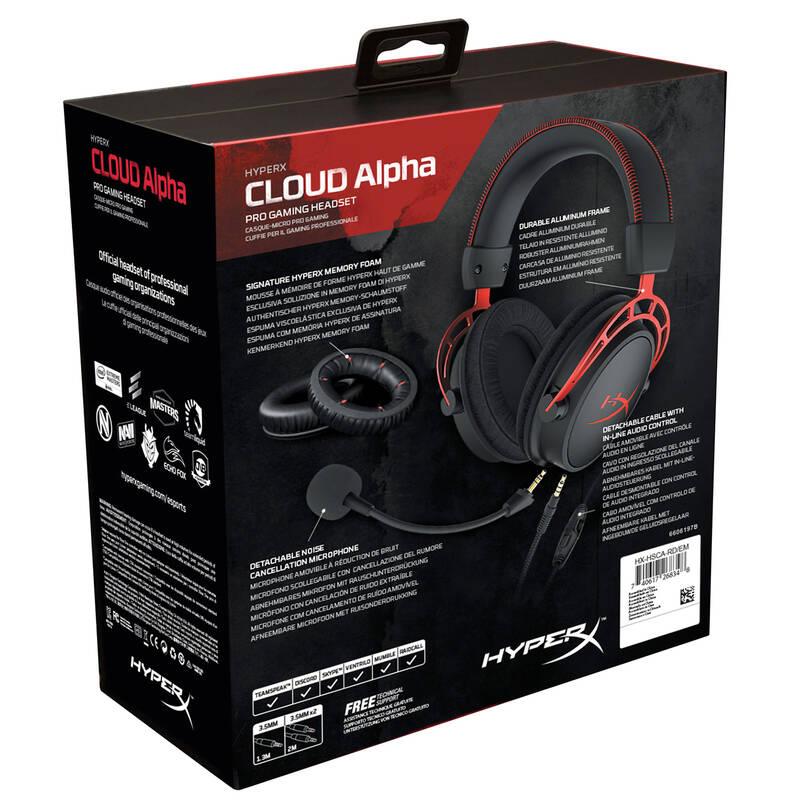 Headset HyperX Cloud Alpha černý červený