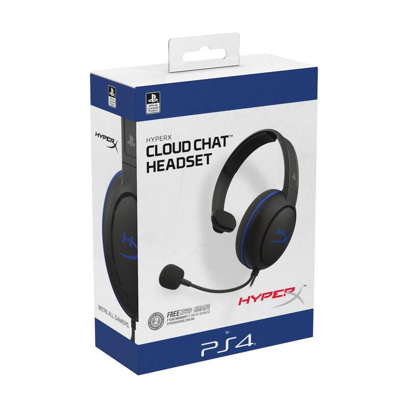 Headset HyperX Cloud Chat - PS4 černý modrý