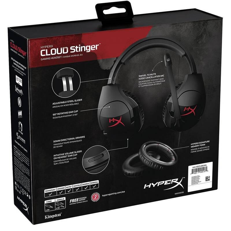 Headset HyperX Cloud Stinge černý červený