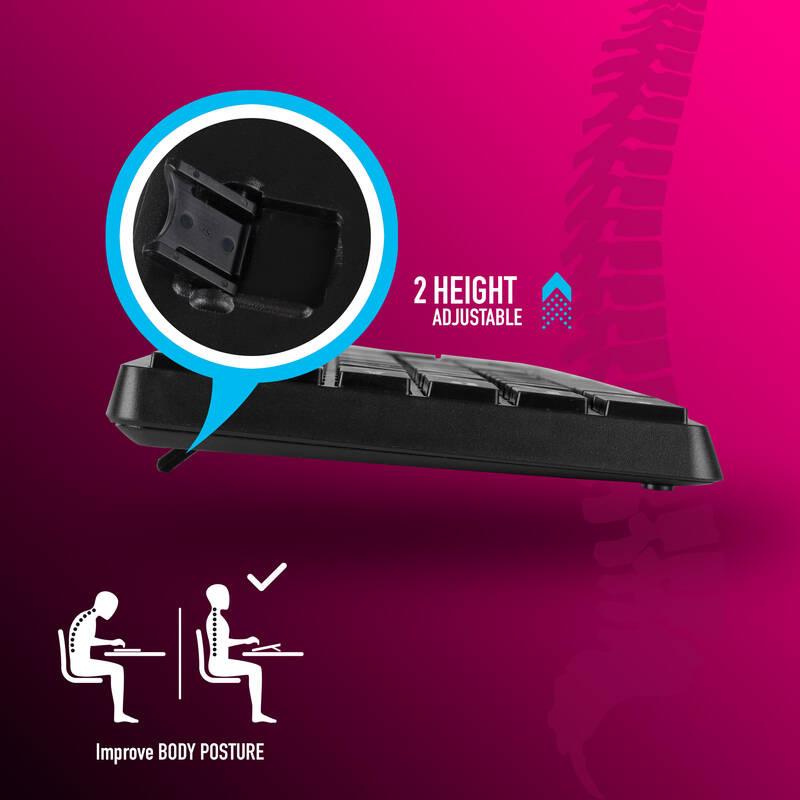 Klávesnice s myší NGS ALLURE KIT, CZ SK layout černá