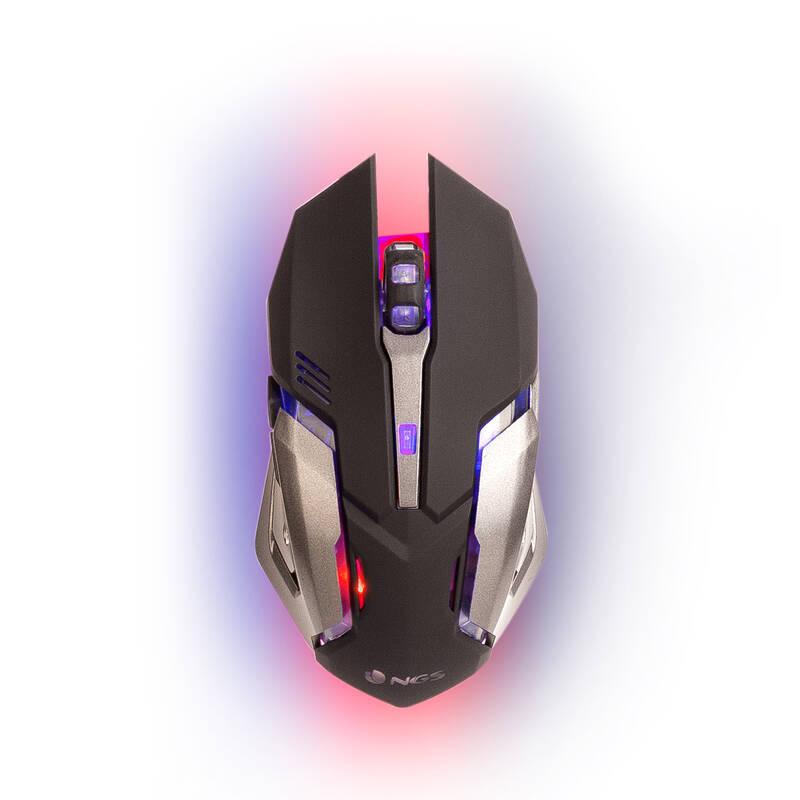 Klávesnice s myší NGS GBX-1500 headset, CZ SK layout černá šedá