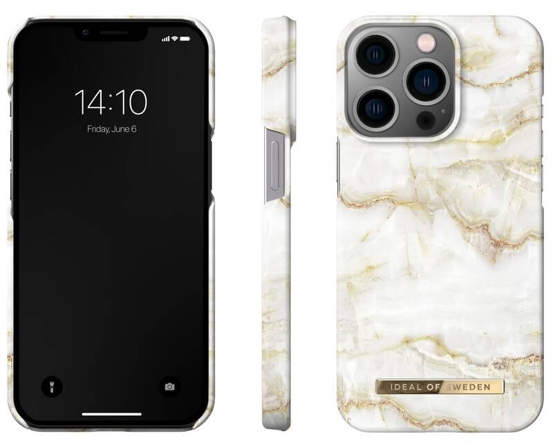 Kryt na mobil iDeal Of Sweden Fashion na Apple iPhone 13 Pro - Golden Pearl Marble