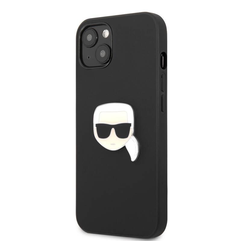 Kryt na mobil Karl Lagerfeld Leather Karl Head na Apple iPhone 13 černé
