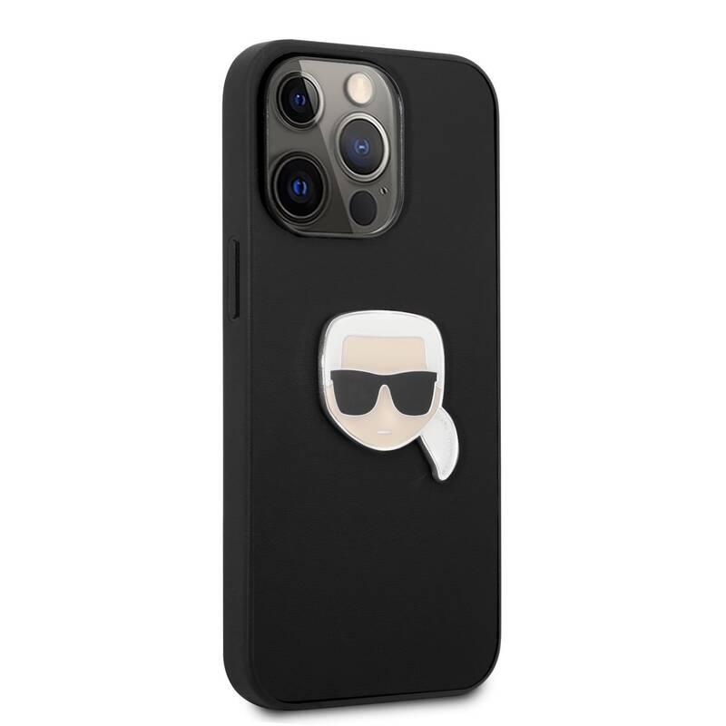 Kryt na mobil Karl Lagerfeld Leather Karl Head na Apple iPhone 13 Pro černé