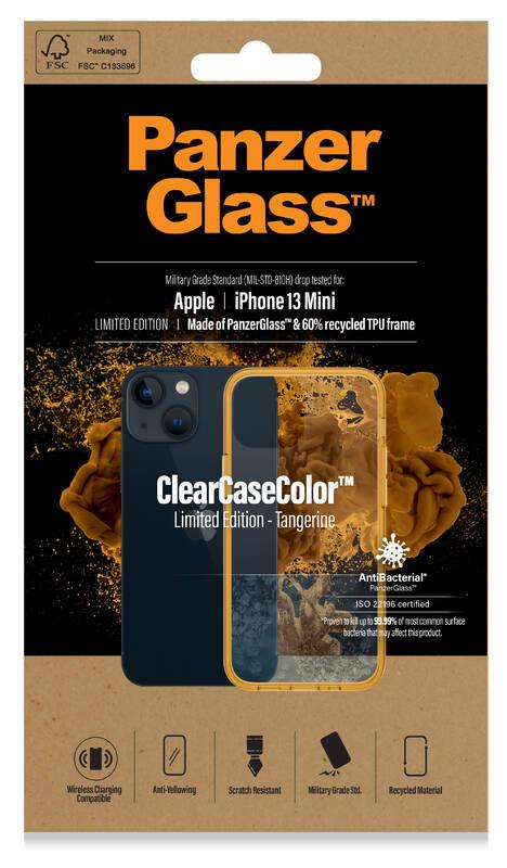 Kryt na mobil PanzerGlass ClearCaseColor na Apple iPhone 13 mini oranžový průhledný
