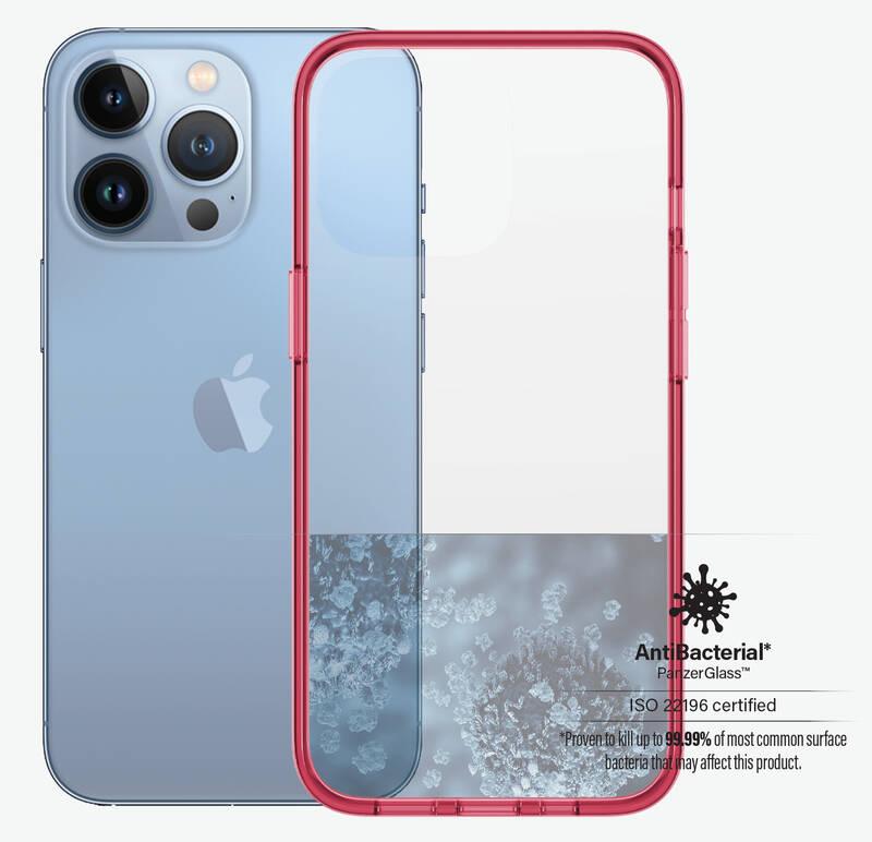 Kryt na mobil PanzerGlass ClearCaseColor na Apple iPhone 13 Pro červený průhledný