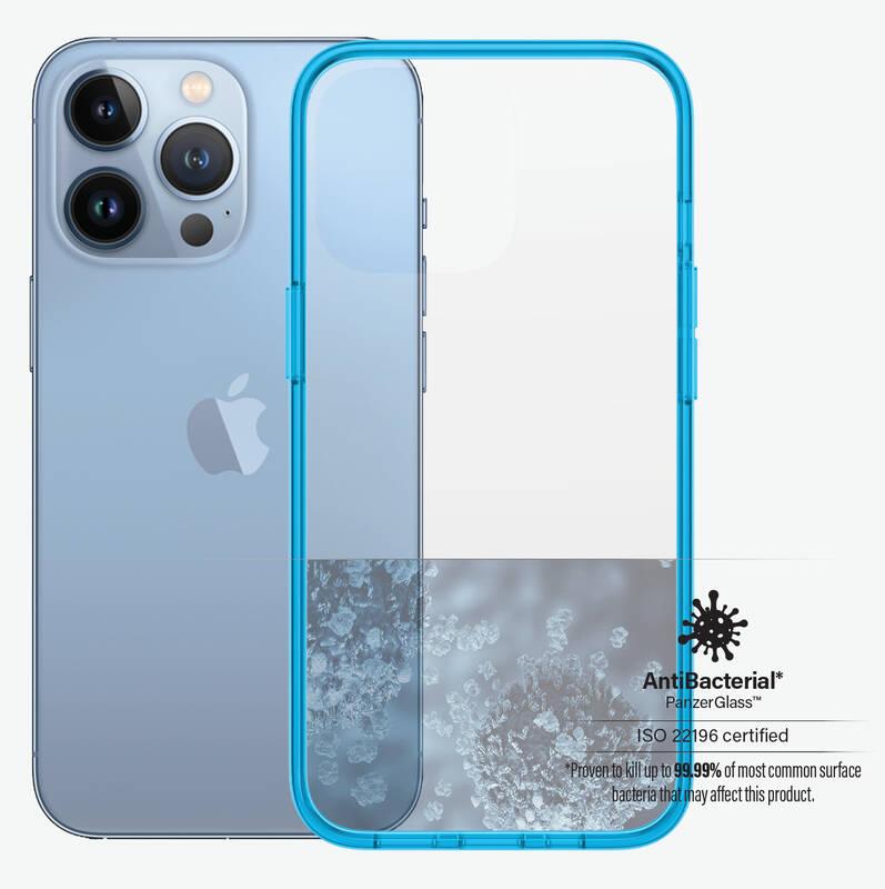 Kryt na mobil PanzerGlass ClearCaseColor na Apple iPhone 13 Pro modrý průhledný