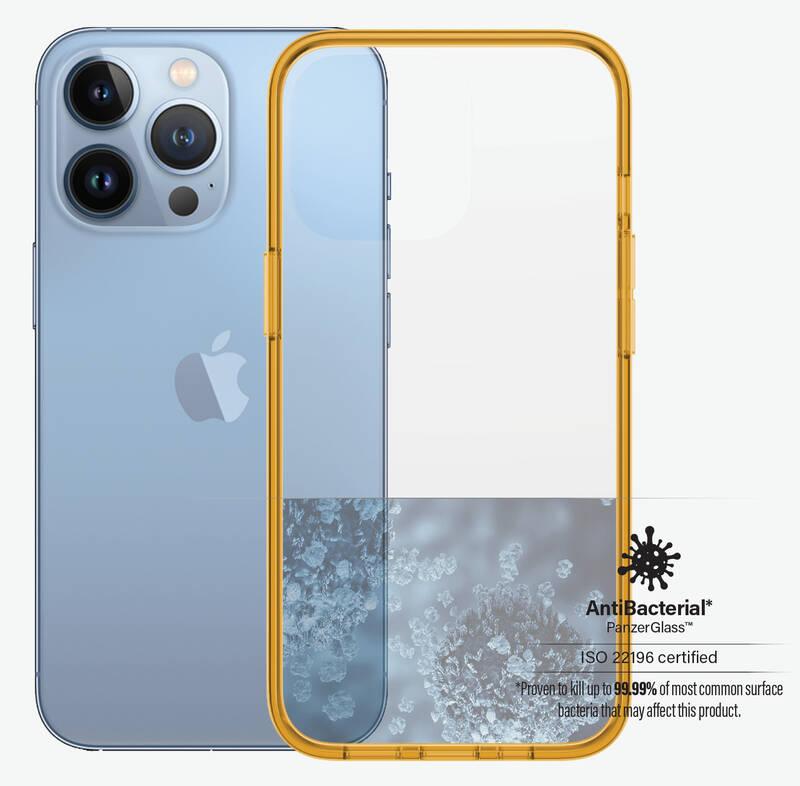 Kryt na mobil PanzerGlass ClearCaseColor na Apple iPhone 13 Pro oranžový průhledný