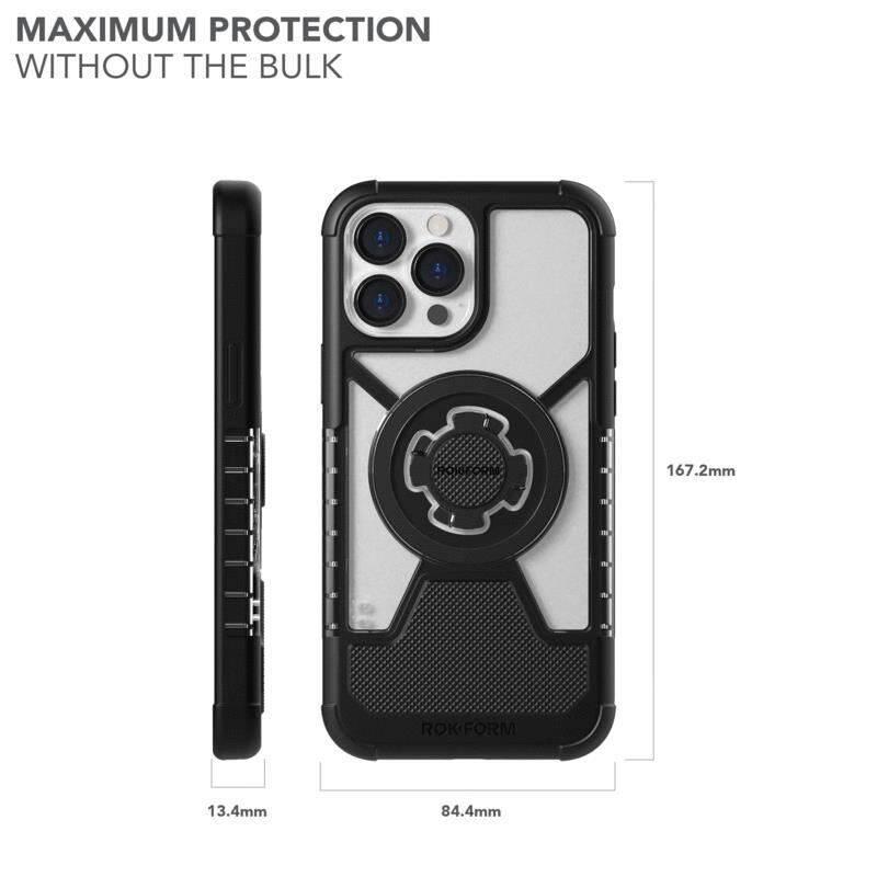 Kryt na mobil Rokform Crystal na Apple iPhone 13 Pro Max černý průhledný