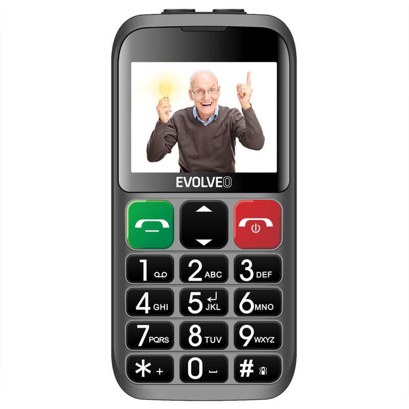 Mobilní telefon Evolveo EasyPhone EB stříbrný