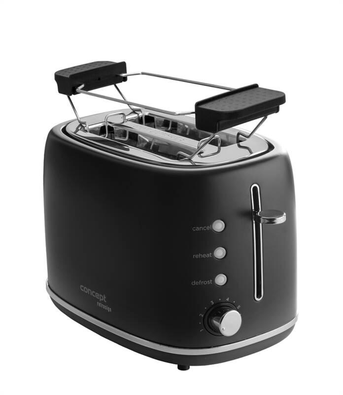Opékač topinek Concept RETROSIGN TE2064 černý