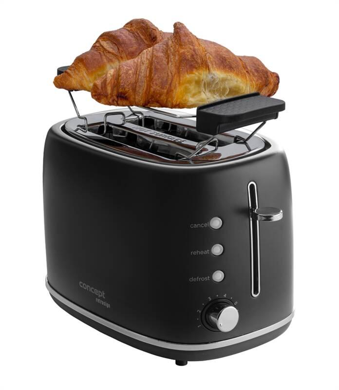 Opékač topinek Concept RETROSIGN TE2064 černý
