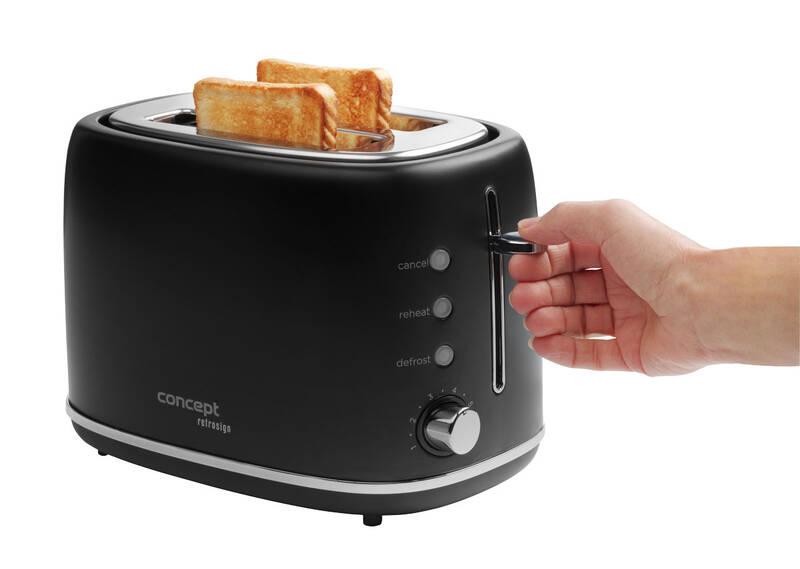 Opékač topinek Concept RETROSIGN TE2064 černý