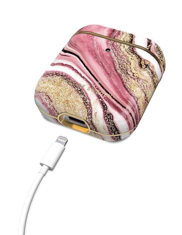 Pouzdro iDeal Of Sweden pro Apple Airpods 1 2 - Cosmic Pink Swirl