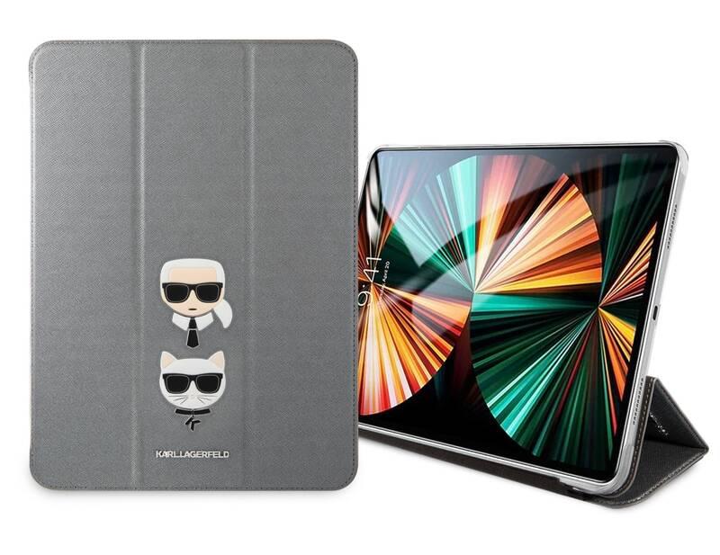 Pouzdro na tablet Karl Lagerfeld and Choupette Head Saffiano na Apple iPad Pro 11