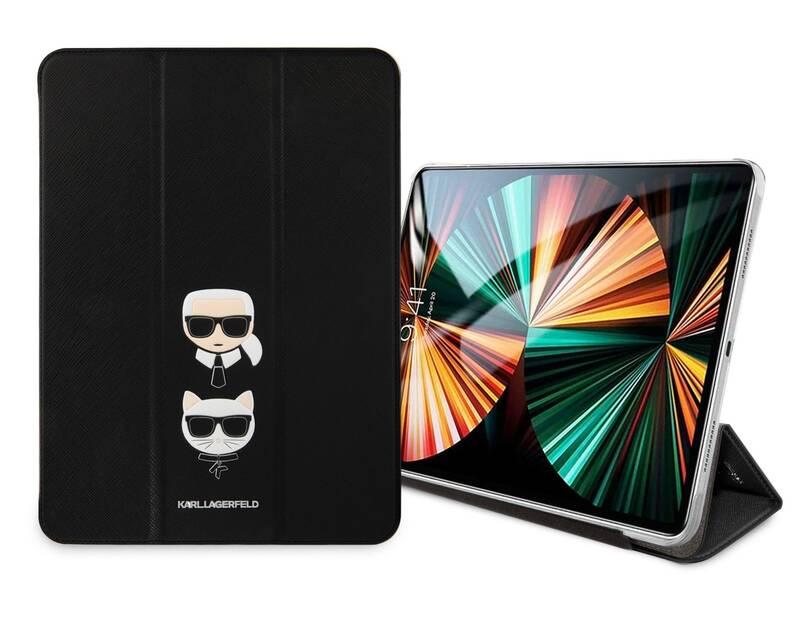 Pouzdro na tablet Karl Lagerfeld and Choupette Head Saffiano na Apple iPad Pro 12.9