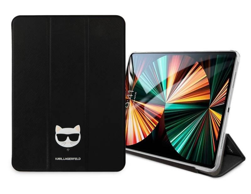 Pouzdro na tablet Karl Lagerfeld Choupette Head Saffiano na Apple iPad Pro 12.9" černé