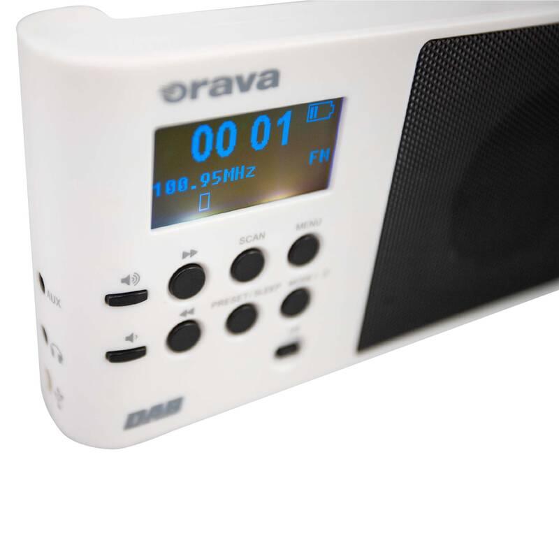Radiopřijímač s DAB Orava DAB bílý