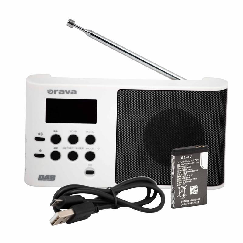 Radiopřijímač s DAB Orava DAB bílý