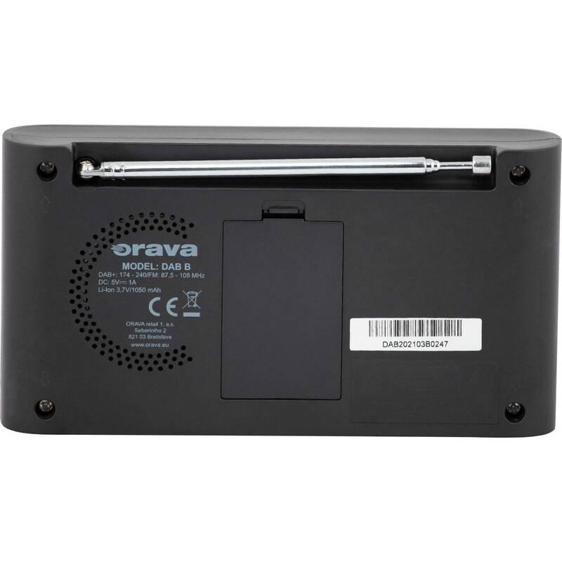 Radiopřijímač s DAB Orava DAB černý