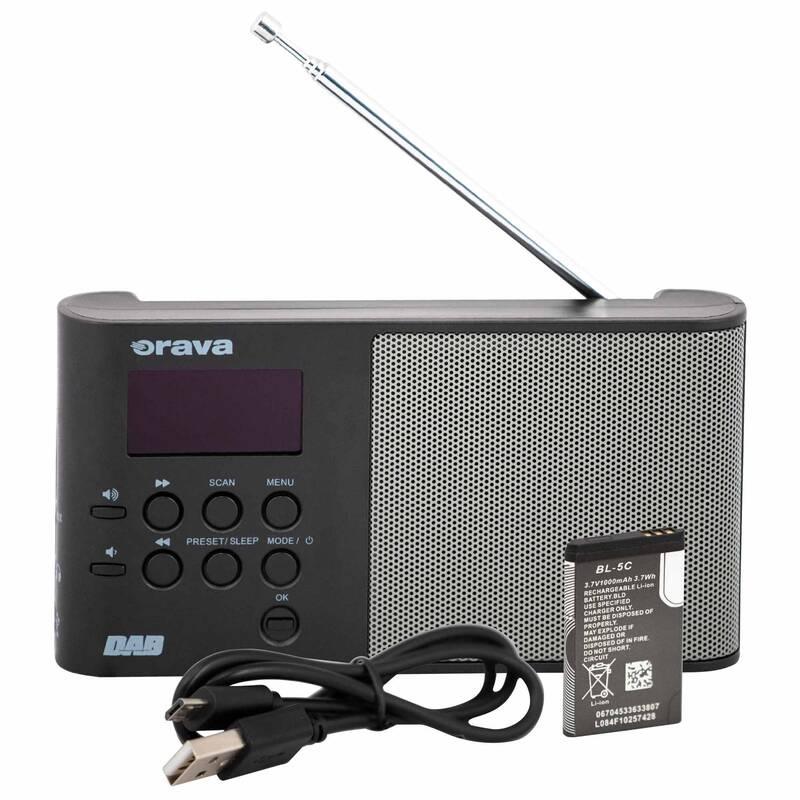 Radiopřijímač s DAB Orava DAB černý
