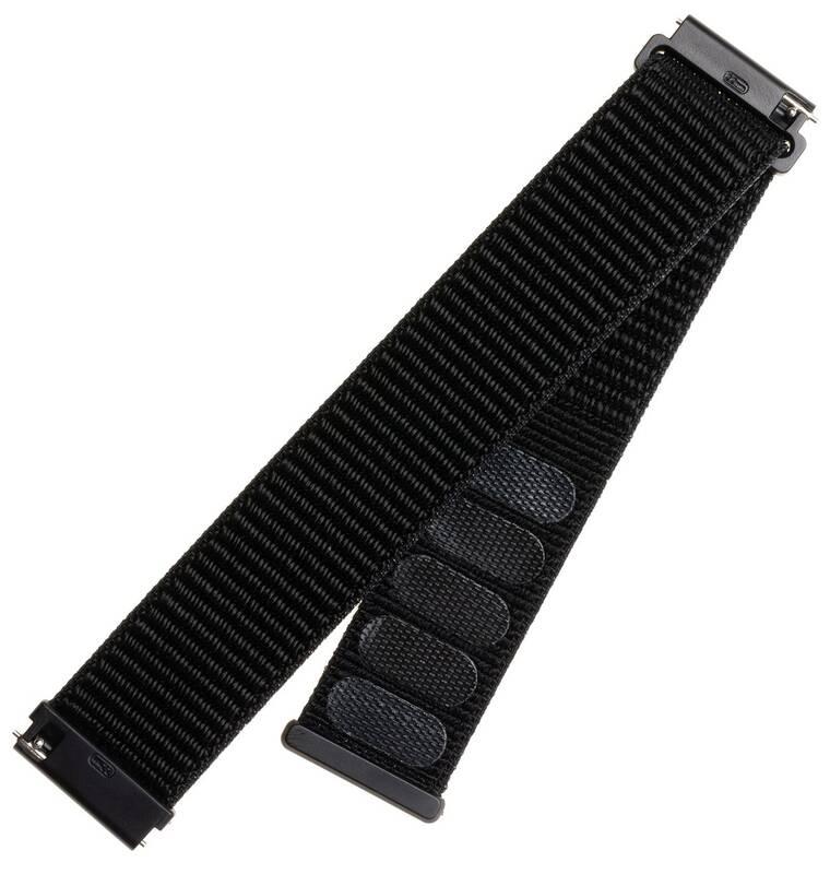 Řemínek FIXED Nylon Strap s šířkou 20mm pro smartwatch černý