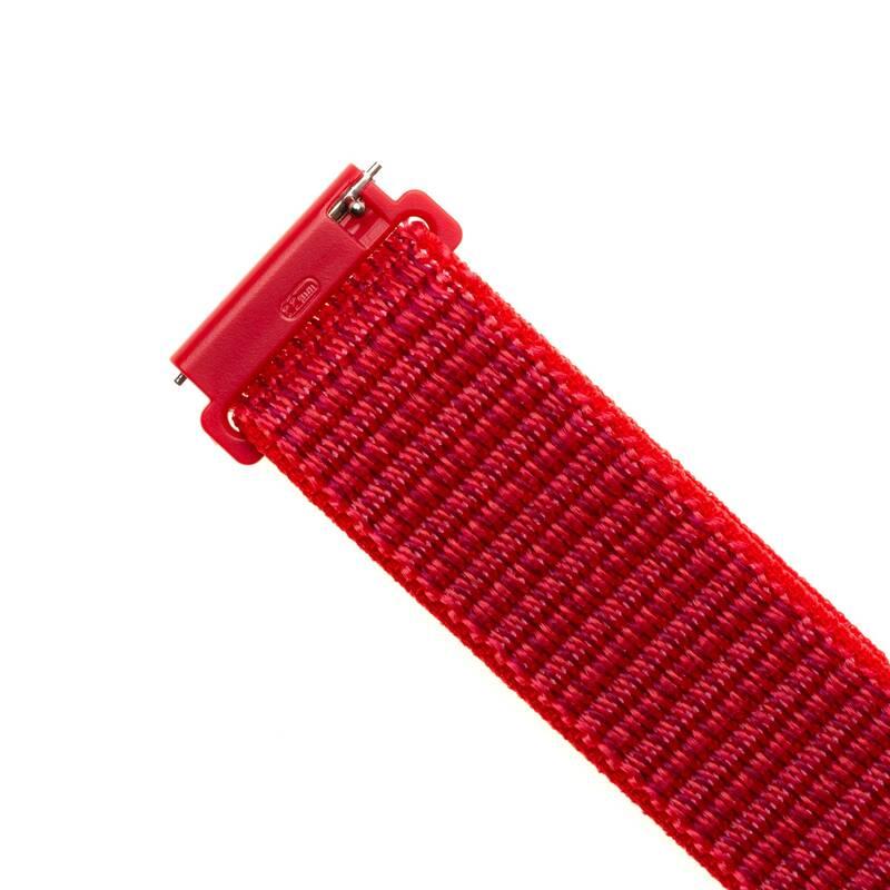 Řemínek FIXED Nylon Strap s šířkou 20mm pro smartwatch červený