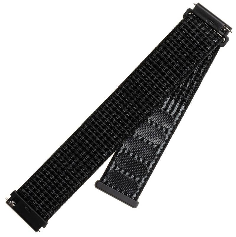 Řemínek FIXED Nylon Strap s šířkou 20mm pro smartwatch, reflexní černý