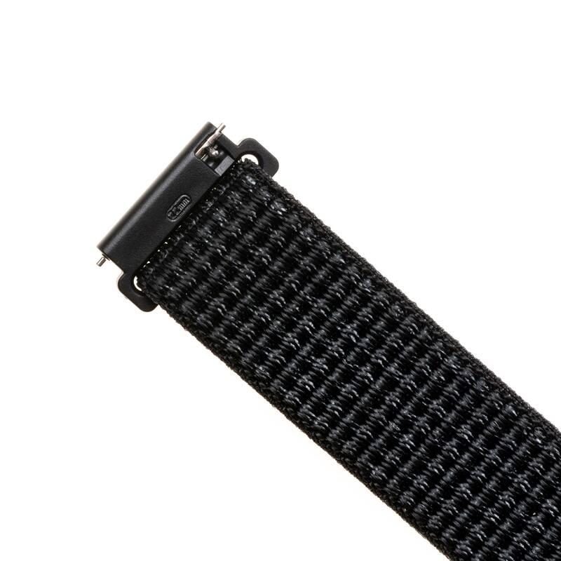 Řemínek FIXED Nylon Strap s šířkou 20mm pro smartwatch, reflexní černý