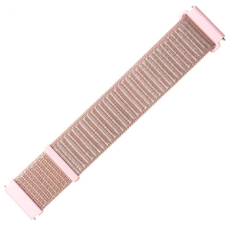 Řemínek FIXED Nylon Strap s šířkou 20mm pro smartwatch růžový