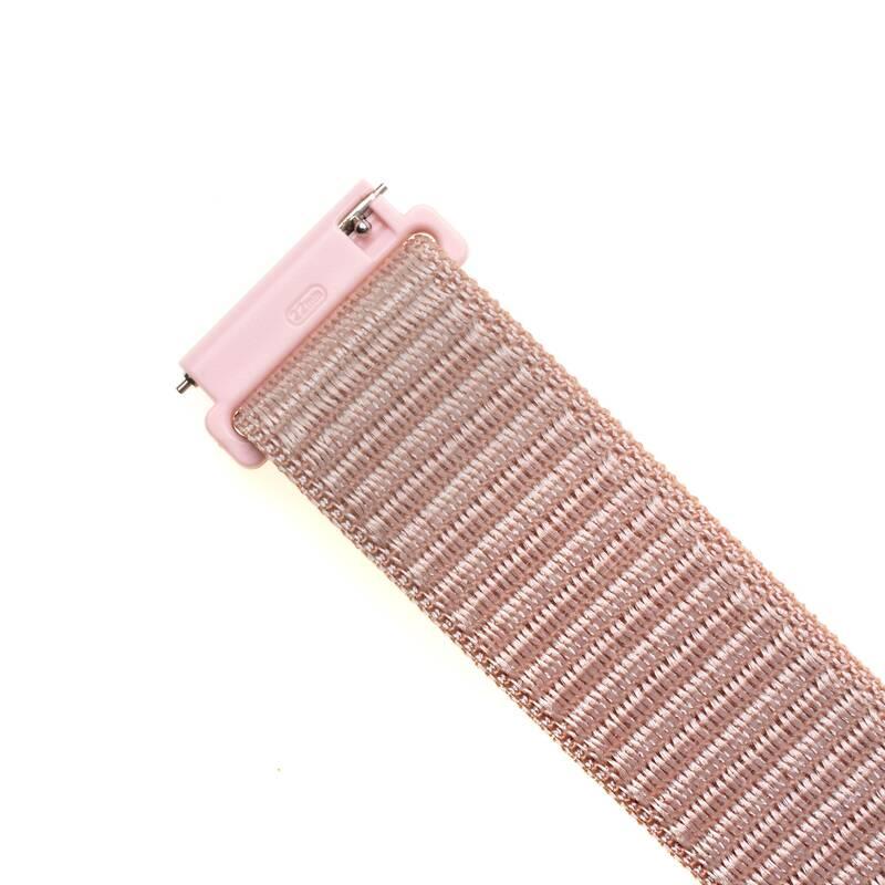 Řemínek FIXED Nylon Strap s šířkou 20mm pro smartwatch růžový