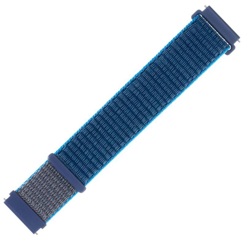 Řemínek FIXED Nylon Strap s šířkou 22mm pro smartwatch modrý
