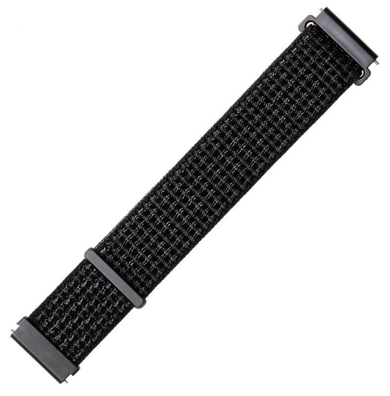 Řemínek FIXED Nylon Strap s šířkou 22mm pro smartwatch, reflexní černý
